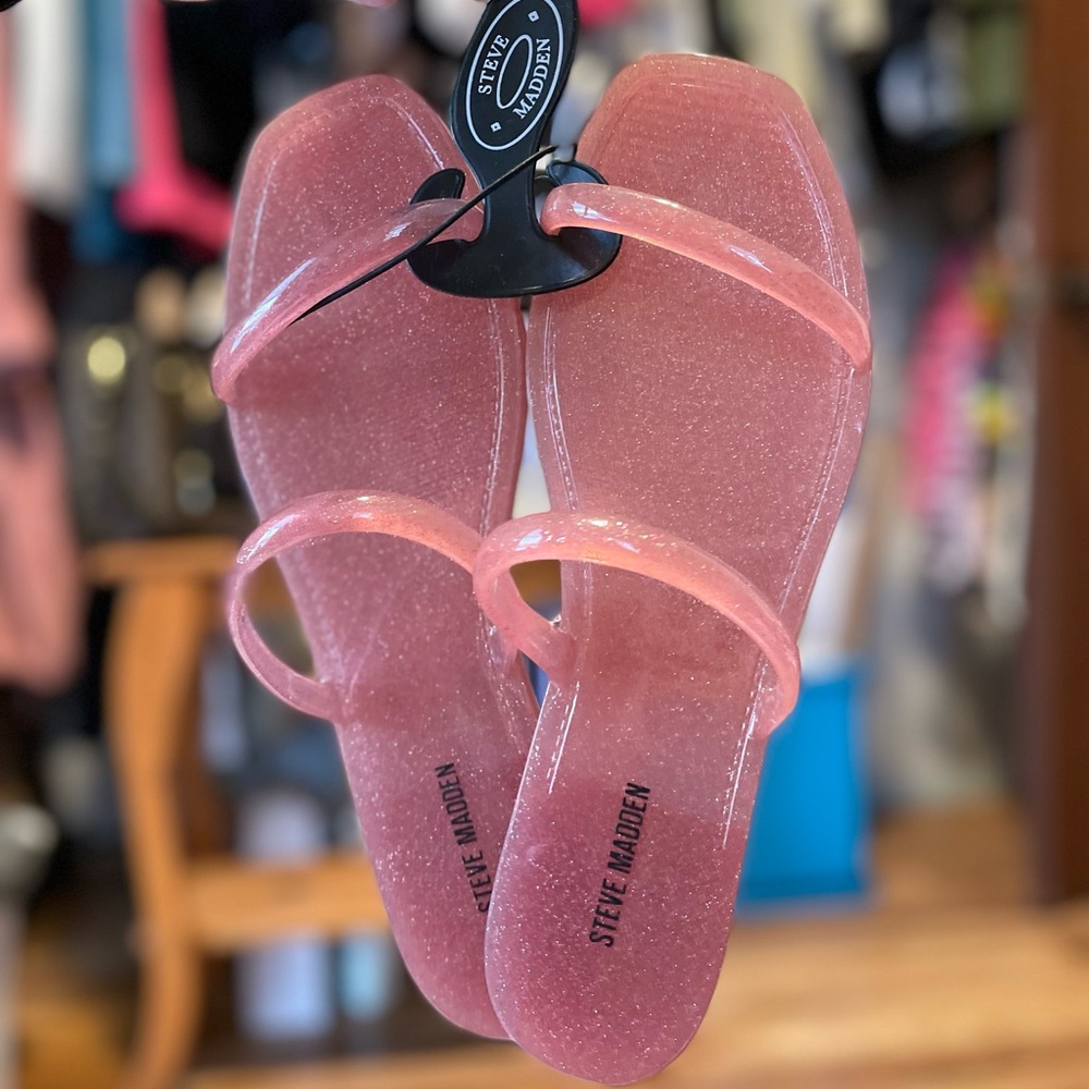 Steve Madden jelly Pike glitter sandals